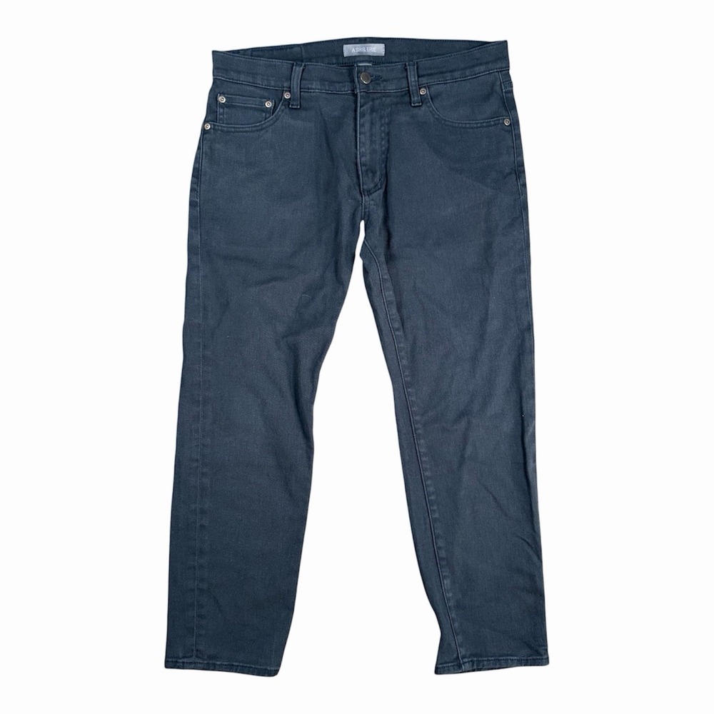 Ash & Erie Straight Fit Chino Pants Mens 31x25(24)  Stretch Twill Everyday Blue